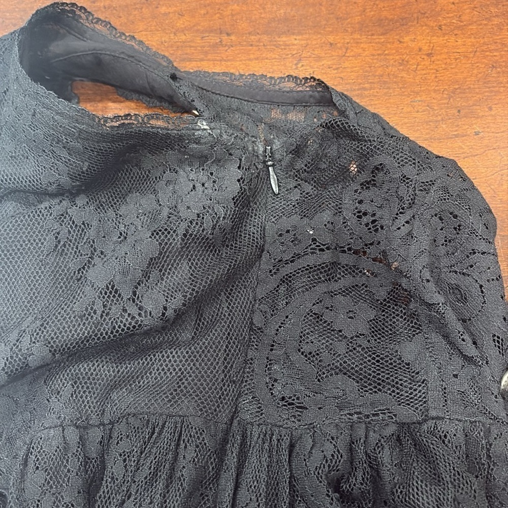 Free People Black lace mini dress - Picture 5 of 8